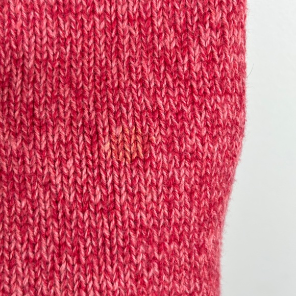 LL Bean Cable Knit Cardigan Sweater XL Pink Button Up Granny Fisherman Cottage - Picture 10 of 11